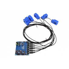 Industrial Current Sensor 6-Channel 10-100 Max Amps Pluggable Split Core Dual Interface